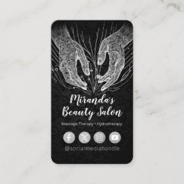 Massage Therapy Healing Händer Energy Spa Hälsa Tidsbeställning Kort