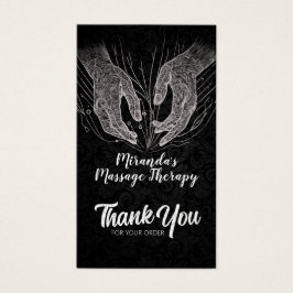 Massage Therapy Healing Händer Energy Spa Hälsa Visitkort