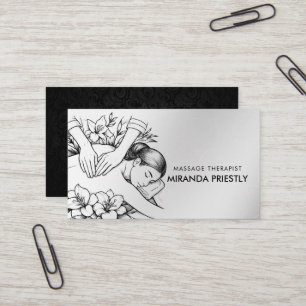 Massage Therapy Healing Händer Energy Spa Hälsa Visitkort