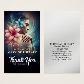 Massage Therapy Healing Händer Energy Spa Hälsa Visitkort