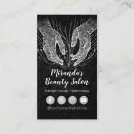 Massage Therapy Healing Händer Energy Spa Hälsa Visitkort