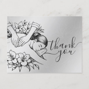 Massage Therapy Healing Händer Energy Spa Hälsa Vykort