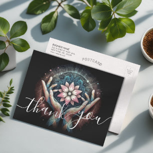 Massage Therapy Healing Händer Energy Spa Hälsa Vykort