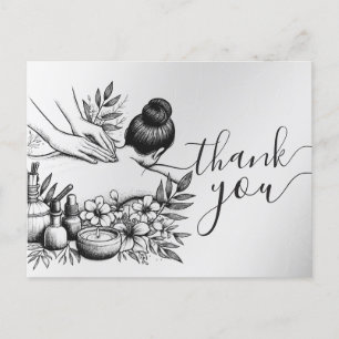 Massage Therapy Healing Händer Energy Spa Hälsa Vykort