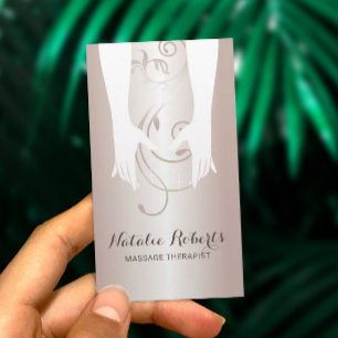 Massage Therapy Healing Händer Spa Ro Guld Visitkort