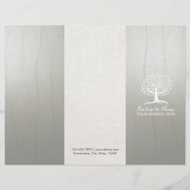 Massage Therapy Health SPA Vintage Träd Tri-Fold (Framsida)