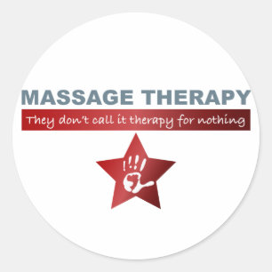 Massage Therapy in Ruby Red Runt Klistermärke