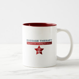 Massage Therapy in Ruby Red Två-Tonad Mugg