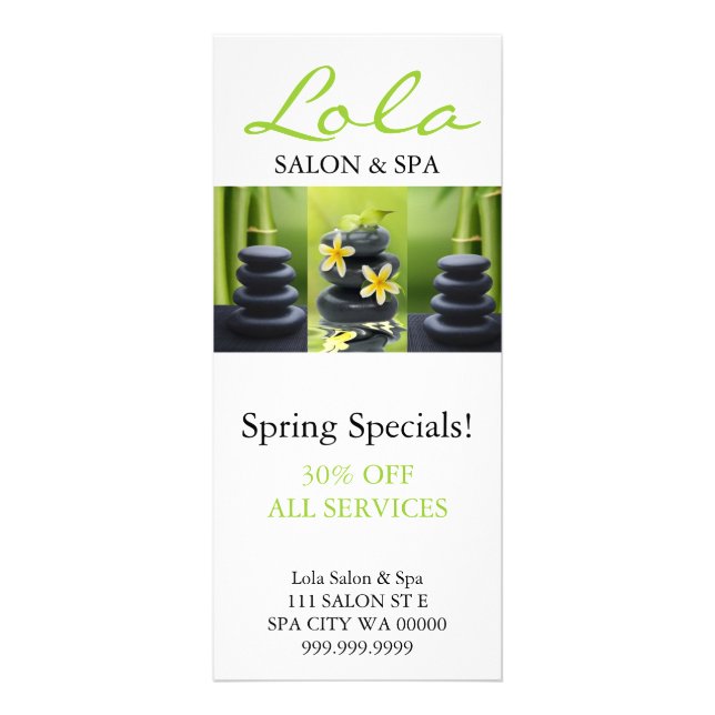 Massage Therapy Makeup Salon Spa Artist Flyer Menu Reklamkort (Framsidan)