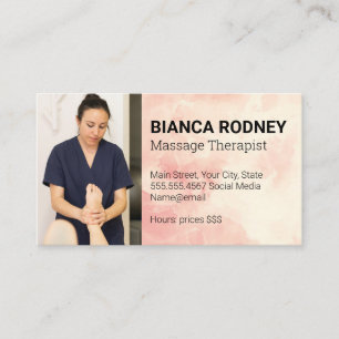 Massage Therapy Matningsfoto för kvinnor Visitkort