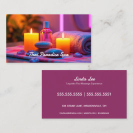 Massage Therapy Neon Visitkort