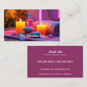 Massage Therapy Neon Visitkort