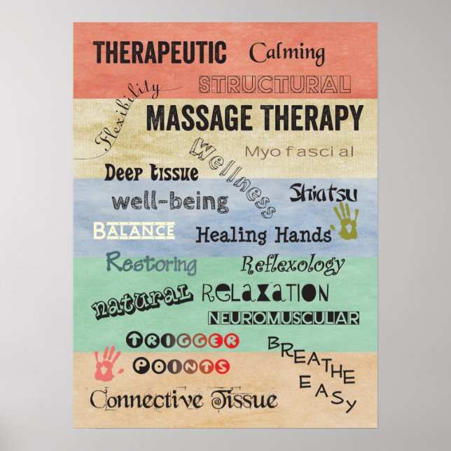 Massage Therapy Ord Poster (Framsidan)
