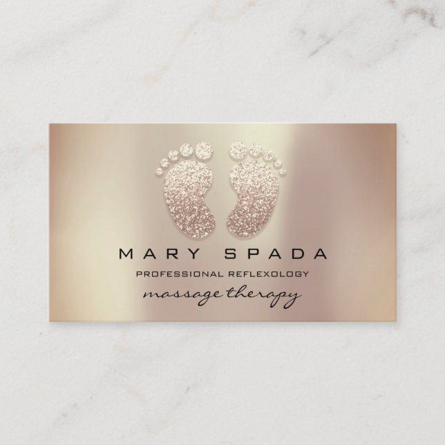 Massage Therapy Reflexology Feet Instagra Ro Visitkort (Framsida)