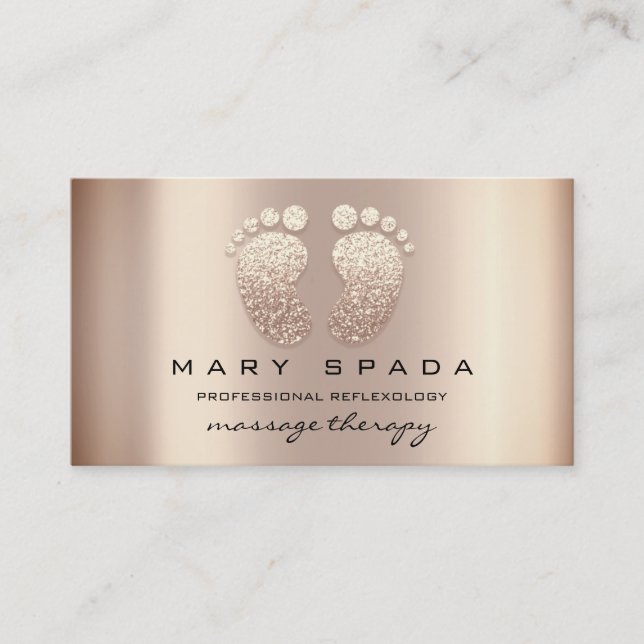 Massage Therapy Reflexology Feet Instagra Ro Visitkort (Framsida)