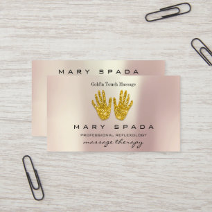 Massage Therapy Reflexology Händer Reiki Ro Guld 1 Visitkort