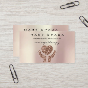 Massage Therapy Reflexology Händer Reiki Ro Guld Visitkort