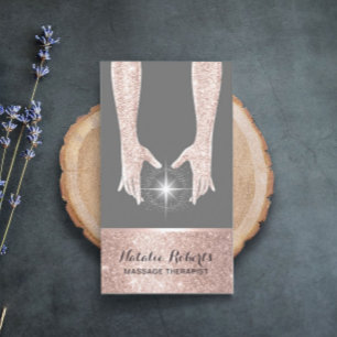 Massage Therapy Ro Guld Healing Händer Reiki Spa Visitkort