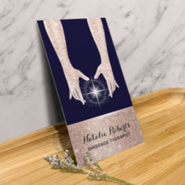 Massage Therapy Ro Guld Healing Händer Spa Navy Visitkort