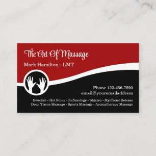 Massage Therapy Services Modern Affärskort Visitkort