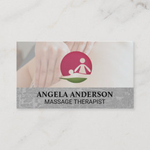 Massage Therapy Session Logotyp Visitkort