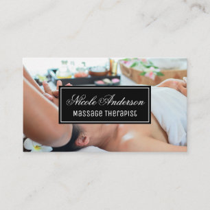 Massage Therapy Session Spa Visitkort
