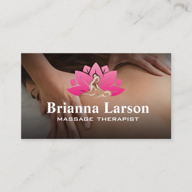 Massage Therapy | Spa-Logotyp Visitkort (Framsida)
