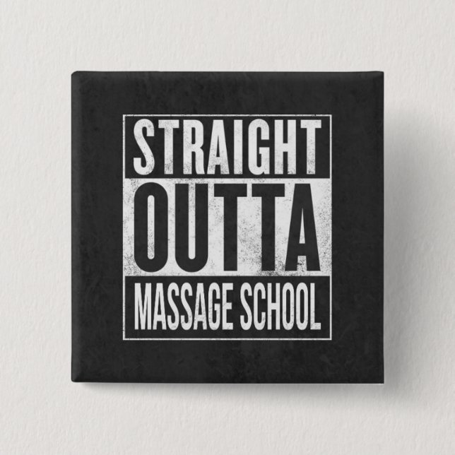 Massage Therapy Student School Studenten Gift Knapp (Framsida)