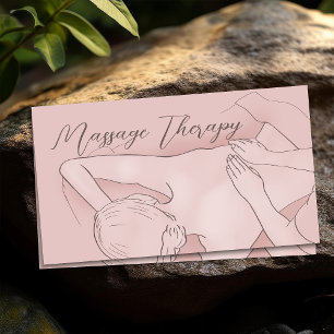 Massage Therapy Teckning med Möte Visitkort