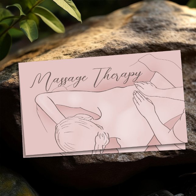 Massage Therapy Teckning med Möte Visitkort (Skapare uppladdad)