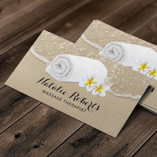 Massage Therapy Tropical Beach Salon & Spa Visitkort (Skapare uppladdad)