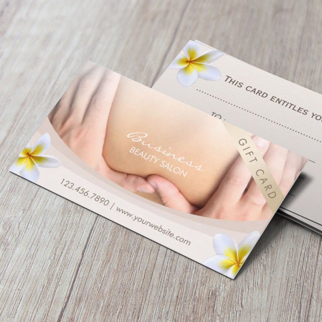 Massage Therapy Tropical Flower Salon Gift Rabattkort (Skapare uppladdad)
