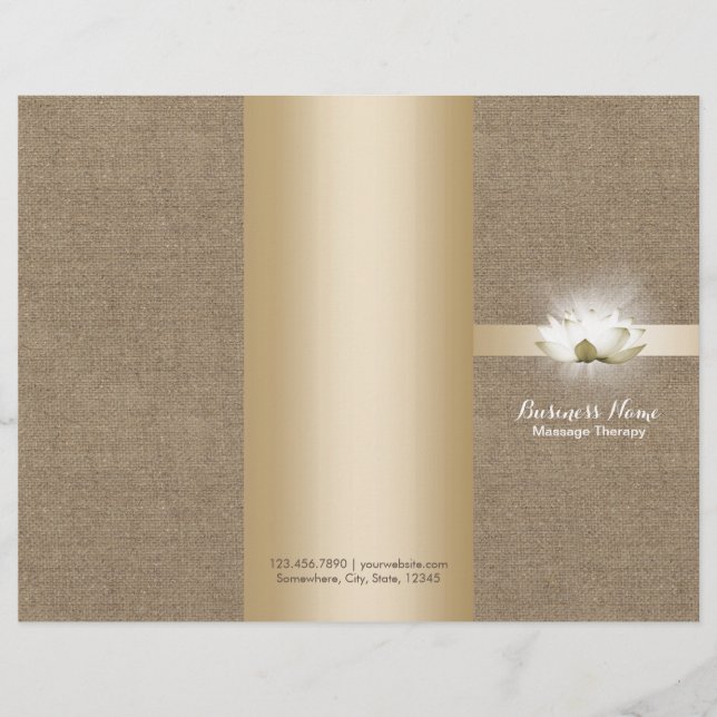 Massage Therapy Yoga Glowing Lotus Buralp Tri-Fold (Framsida)