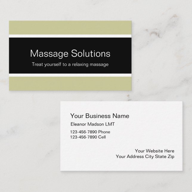 Massage Visitkort (Fram/baksida)