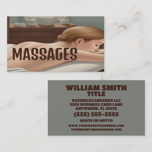 Massage Visitkort (Fram/baksida)