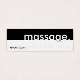 massage. (visitkort) litet visitkort