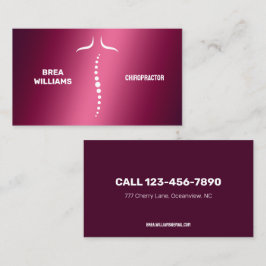 🦴 massagebehandling med Chiropractor Visitkort