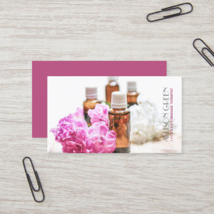 Massagebehandling Naturlig essentiell olja Aromate Visitkort