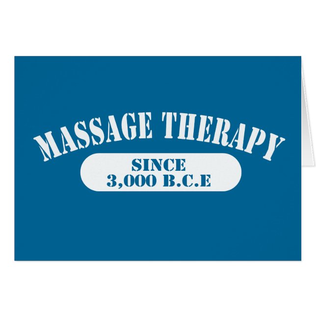 Massagebehandling sedan 3 000 B.C.E. Hälsningskort (Framsidan Horizontal)