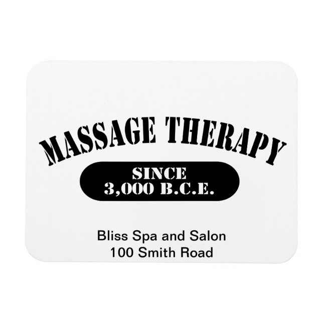 Massagebehandling sedan 3 000 B.C.E. Magnet (Horisontell)