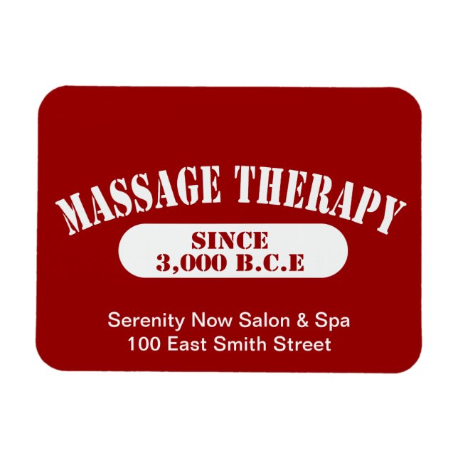 Massagebehandling sedan 3 000 B.C.E. Magnet (Horisontell)
