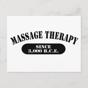 Massagebehandling sedan 3 000 B.C.E. Vykort