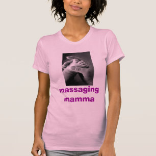massagebild av foten, massagingmamma t-shirt