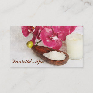 Massagebrunnsorten saltar, oljer, orchids och visitkort