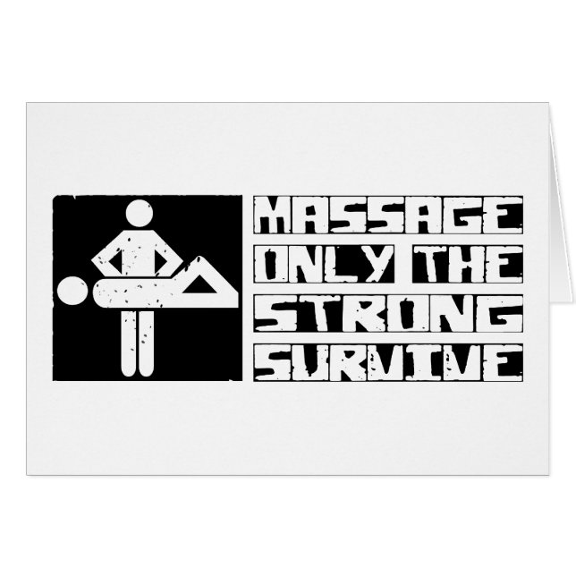 Massagen överlever hälsningskort (Framsidan Horizontal)