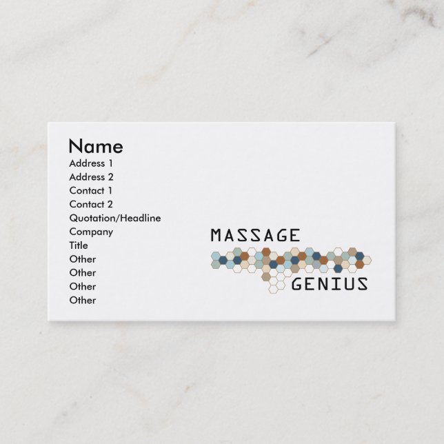 Massagesnille Visitkort (Framsida)