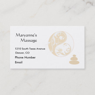 Massagestenar och förskönade Yin och Yang Tidsbeställning Kort