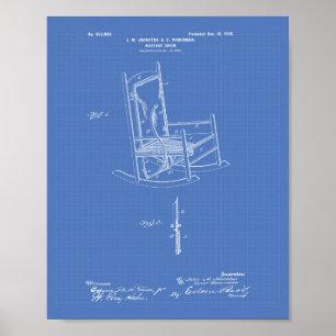 Massagestol 1900 Patent Art Blueprint Poster