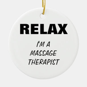 Massageterapeut (anpassadet) julgransprydnad keramik