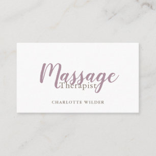 Massageterapeut Blush Rosa Skript Affärscort Visitkort